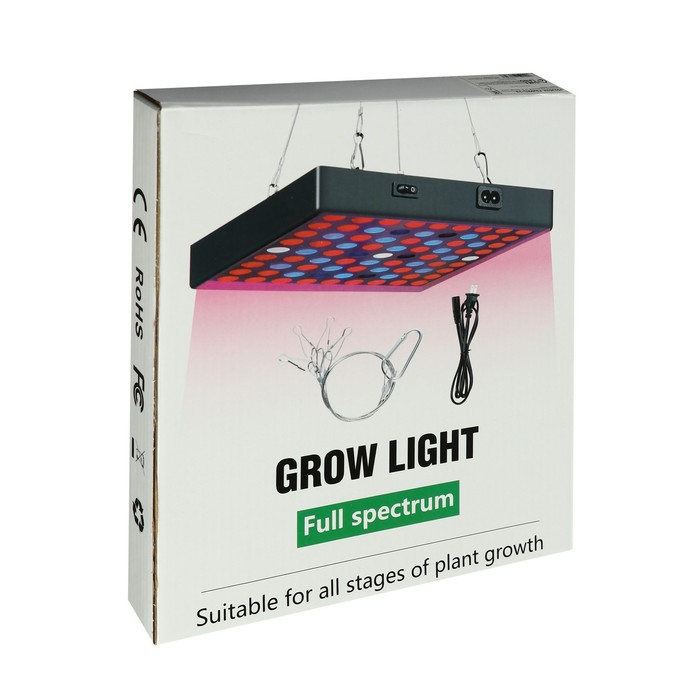 Фитосветильник светодиодный, 50 Вт, 200 мм, IP20, 265 В, полноспектральный Фитосветильник светодиодный, 50 Вт, 200 мм, IP20, 265 В, полноспектральный