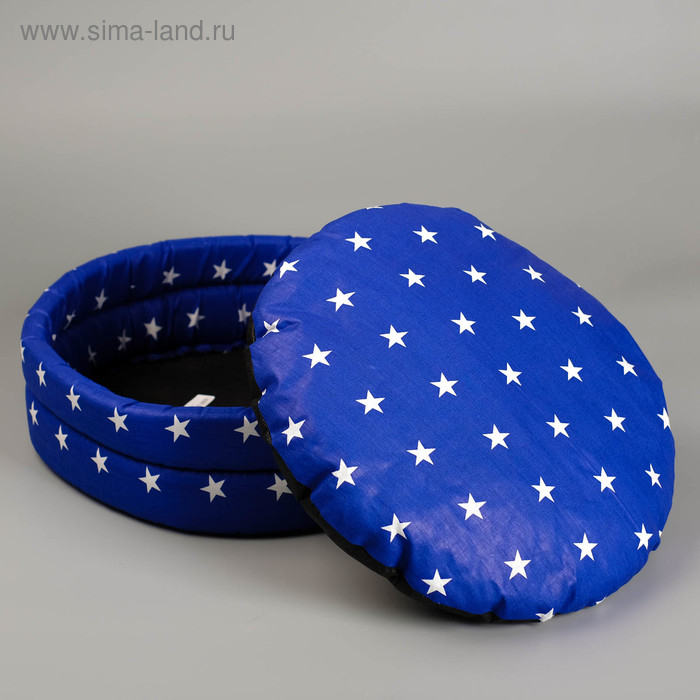 Лежанка Lowcost круглая, поплин, 40 х 40 х 12 см, микс цветов Лежанка Lowcost круглая, поплин, 40 х 40 х 12 см, микс цветов