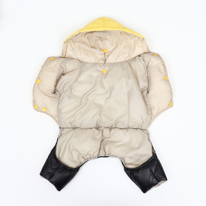 Комбинезон Комбинезон "Анорак" светоотражающий, размер 8 (ДС 19 см, ОГ 30, ОШ 22 см), чёрно-жёлтый