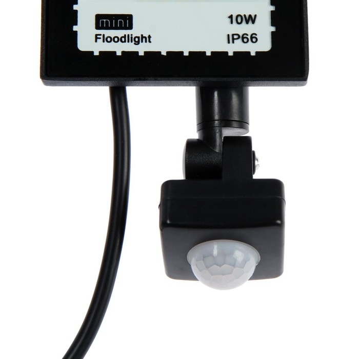 Прожектор светодиодный, 10 Вт, 900 Лм, 6500К, Датчик движения, IP66, Прожектор светодиодный, 10 Вт, 900 Лм, 6500К, Датчик движения, IP66,