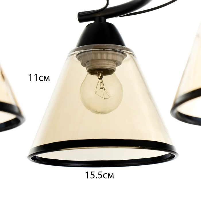 Люстра Люстра "Эдотт" 3хЕ27 40Вт черный 43х43х25 см BayerLux