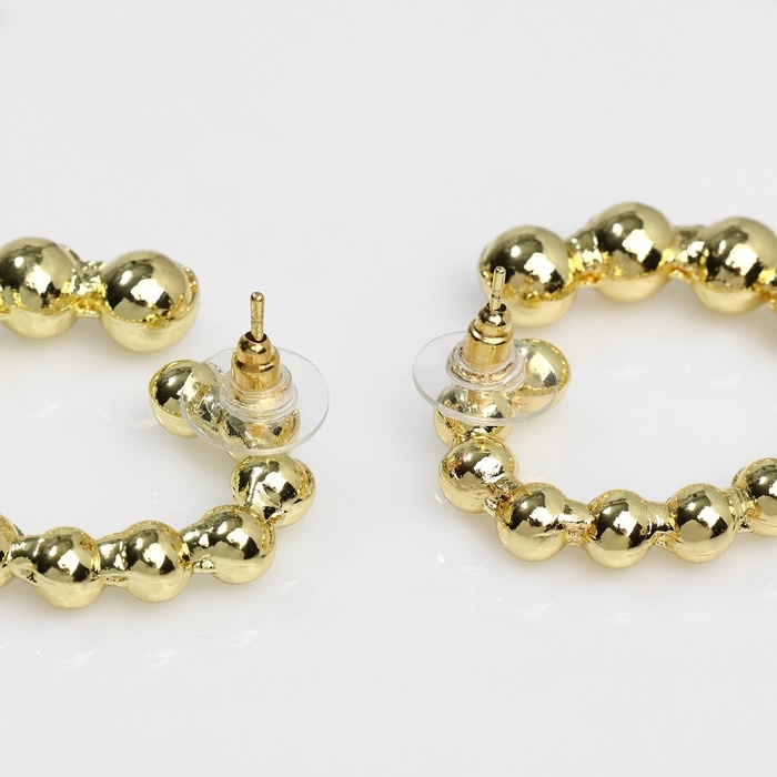 Серьги металл Серьги металл "Сердца" воссоединение, цвет золото