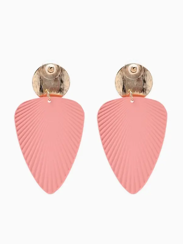 Серьги металл &laquo;Геометрия&raquo;, линии, розовые в золоте