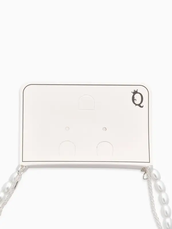 Колье жемчужное "Рис" 2 нити, 45см, цвет белый в серебре