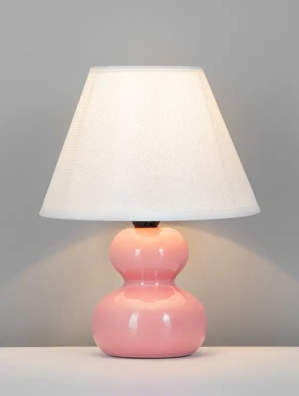 Лампа настольная RISALUX &laquo;Дуэт&raquo;, E14, 40 Вт, розовая, 18.5&times;18.5&times;24 см