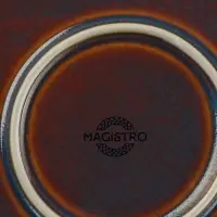 Тарелка подстановочная Magistro Garland, d=27.5 см, фарфор, синяя, коричневая