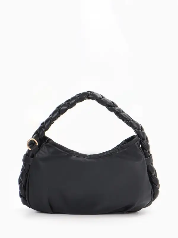 Сумка женская багет на молнии, 24&times;6&times;15.5 см, чёрная