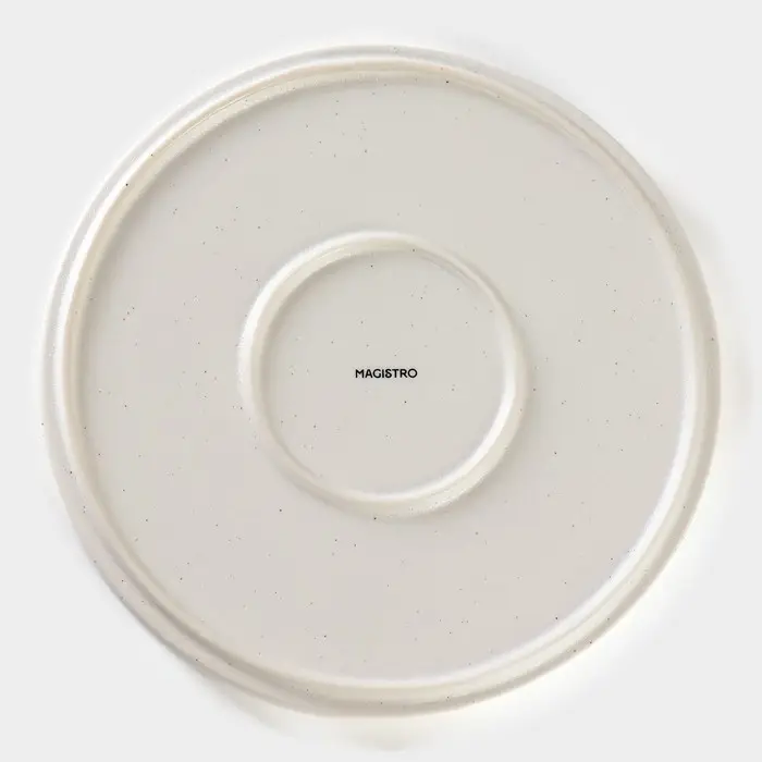 Блюдо для подачи Magistro Slate, d=22.5 см, фарфор, белое
