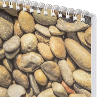 Блокнот А4 80л Attache Текстуры природы Камешки клетка, греб, ВД-лак