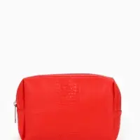 Косметичка дор Одноцвет, 16*5*10, отдел на молнии, красный