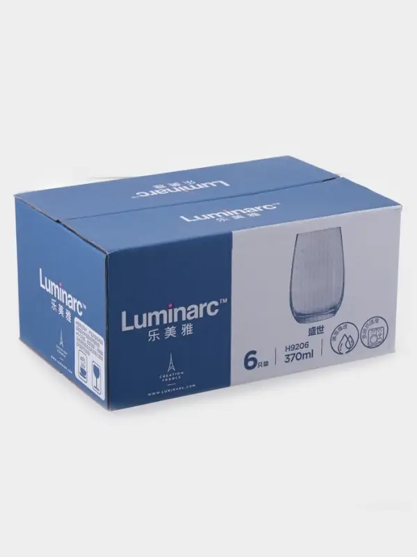 Набор стаканов Luminarc HERMITAGE, 370 мл, 6 шт., стекло, прозрачный