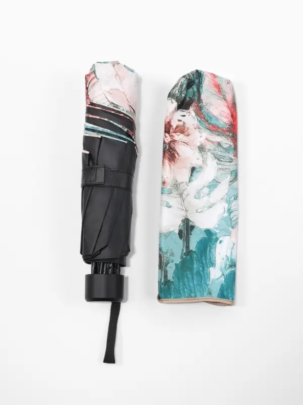 Зонт механический &laquo;Фауна&raquo;, эпонж, 4 сложения, 8 спиц, R=48/55 см, d=96 см, МИКС