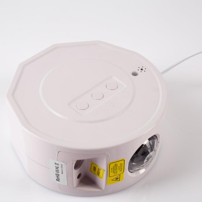 Световой прибор «Звёздное небо» 5 см, лазер, динамик, пульт ДУ, свечение мульти, 5 В Световой прибор «Звёздное небо» 5 см, лазер, динамик, пульт ДУ, свечение мульти, 5 В