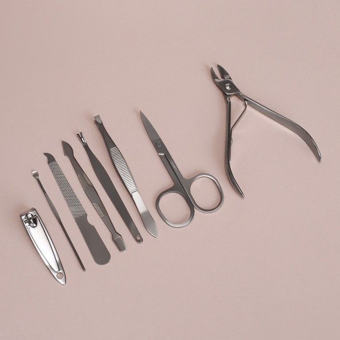 Набор маникюрный, 8 предметов, в футляре, цвет МИКС Набор маникюрный, 8 предметов, в футляре, цвет МИКС