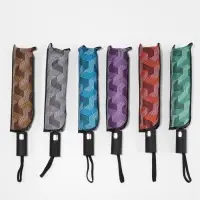 Зонт полуавтоматический &laquo;Геометрия&raquo;, эпонж, 3 сложения, 8 спиц, R=48/55 см, d=96 см, МИКС