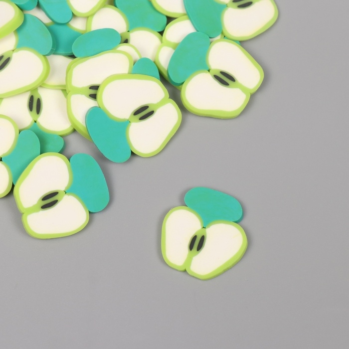 Декор для творчества PVC Декор для творчества PVC "Яблочки зелёные в разрезе" набор 20 гр 0,3х1,9х1,9 см
