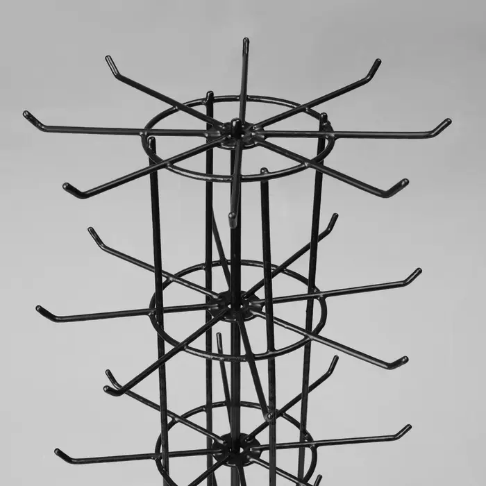 Вертушка, 5 ярусов по 8 крючков, 20&times;20&times;60, чёрная