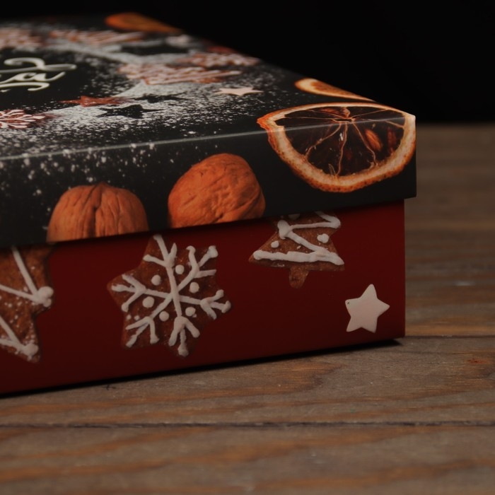 Новый год. Коробка подарочная новогодняя складная, крышка-дно "Верю в чудеса" 30 х 30 х 8 см