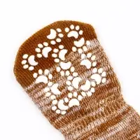 Носки нескользящие "Лапки" , M (6,5* 15 см), набор 4 шт, бежевые Носки нескользящие "Лапки" , M (6,5* 15 см), набор 4 шт, бежевые