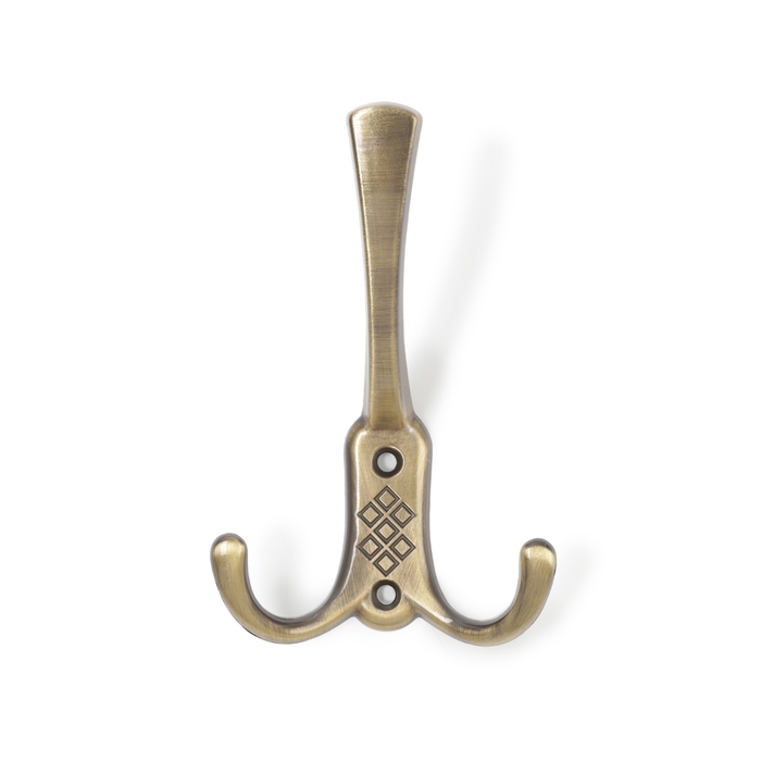 Крючок мебельный ТУНДРА TKT003 LIGHT, трехрожковый, бронза Крючок мебельный ТУНДРА TKT003 LIGHT, трехрожковый, бронза