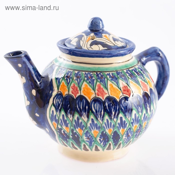 Чайник Риштанская Керамика Чайник Риштанская Керамика "Узоры", 1000 мл, микс