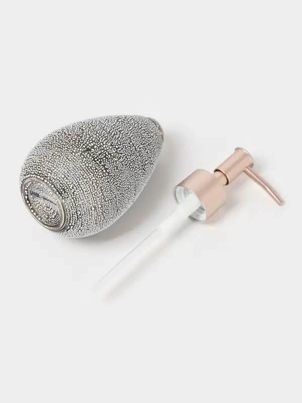 Набор аксессуаров для ванной комнаты Доляна &laquo;Камень&raquo;, 4 предмета, дозатор 300 мл, мыльница, 2 стакана, серый