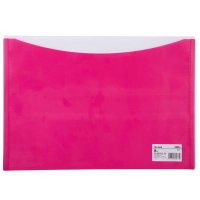 Папка-конверт на кнопке горизон А4 PP 0,18 мм ассортим E38977