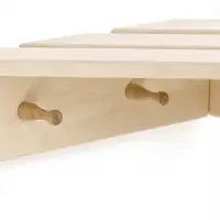 Полка - вешалка угловая №2, 4 крючка 54х39х11 см