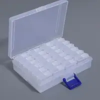 Органайзер для хранения мелочей, 24 баночки, 13&times;10&times;3.5 см, прозрачный