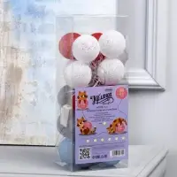 Гирлянда &laquo;Нить&raquo; 5 м с насадками &laquo;Клубки красно-голубые&raquo;, IP20, прозрачная нить, 20 LED, свечение тёплое белое, 220 В