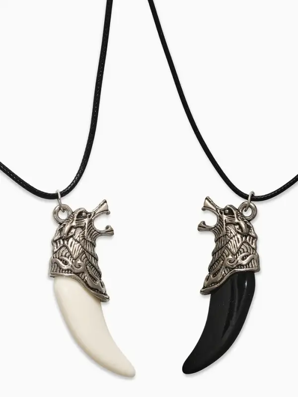 Кулон на шнурке &laquo;Клык волка&raquo;, МИКС, 45 см