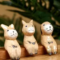 Сувенир «Зверушки на скамейке», 18×6×4.5 см, дерево, коричневый
