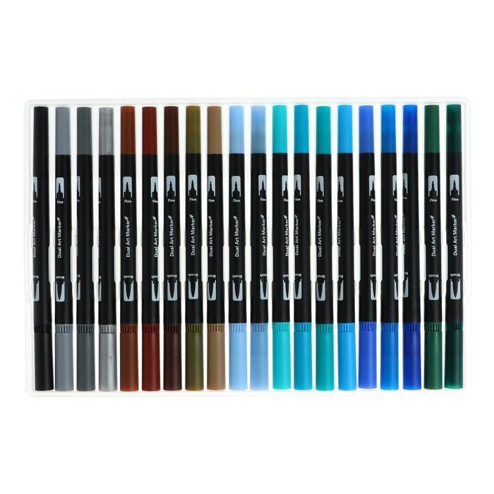 Набор маркеров профессиональных двусторонних 60 штук/60 цветов Набор маркеров профессиональных двусторонних 60 штук/60 цветов