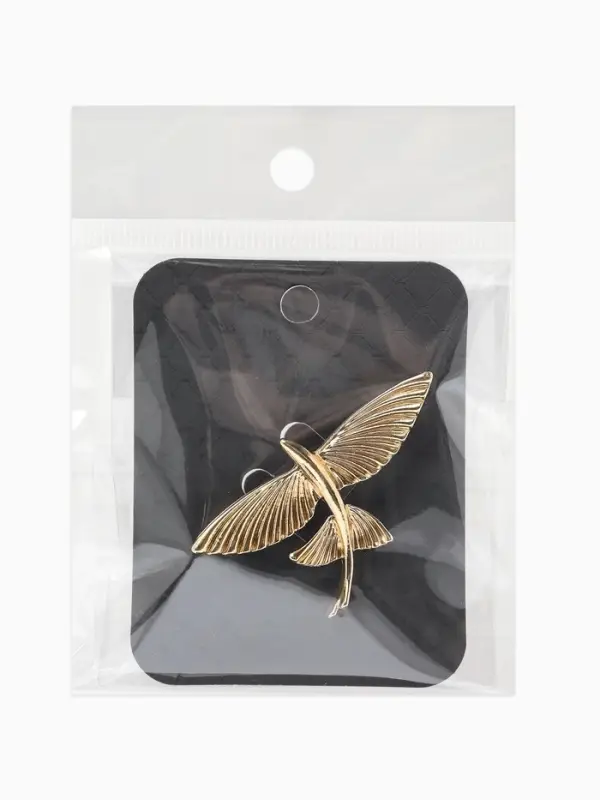 Брошь &laquo;Летучая рыба&raquo;, цвет золото