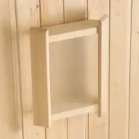 Абажур для бани и сауны, деревянный, настенный, со вставкой из белого стекла, &laquo;Добропаровъ&raquo;