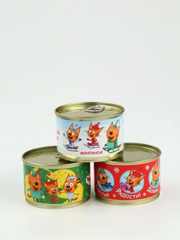 Монпансье в консервной банке «Три кота Новый год» 3 шт. Монпансье в консервной банке «Три кота Новый год» 3 шт.