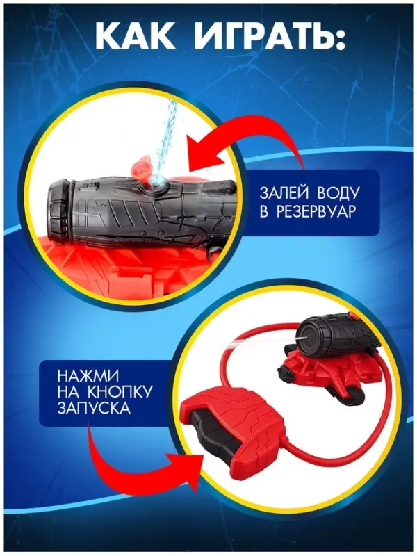 Игровой набор &laquo;Оружие Супергероя&raquo; с перчаткой, устройство запуска, стреляет водой