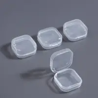 Набор баночек для мелочей, 4 шт., 3.4&times;3.4&times;1.8 см, прозрачный