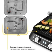 Электрогриль 2100Вт с панелью для барбекю КТ-1652 Электрогриль 2100Вт с панелью для барбекю КТ-1652