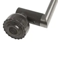 Смеситель для кухни ZEIN Z3706, регулируемый излив высотой 25 см, аэратор 2 режима, графит