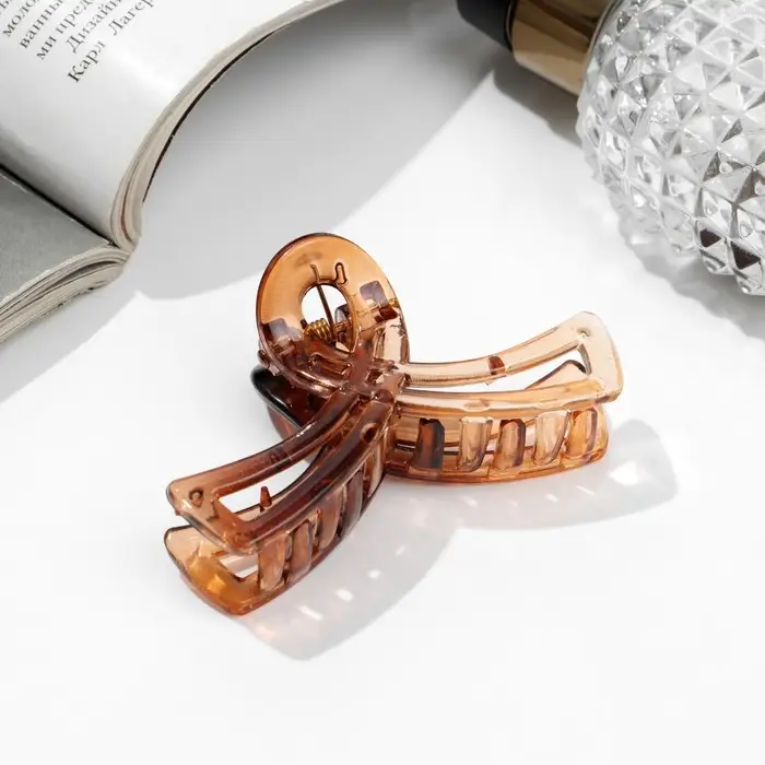 Крабик для волос «Глянец», петелька, 7 см, МИКС Крабик для волос «Глянец», петелька, 7 см, МИКС