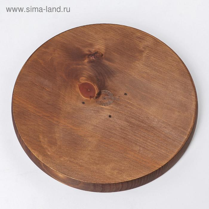 Поднос из натурального кедра Mаgistrо, 25×2,8 см, цвет шоколадный Поднос из натурального кедра Mаgistrо, 25×2,8 см, цвет шоколадный