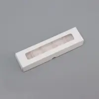 Коробка для 5 конфет с окном, с тонкими разделителями, белый 21&times;5.5&times;3.3 см