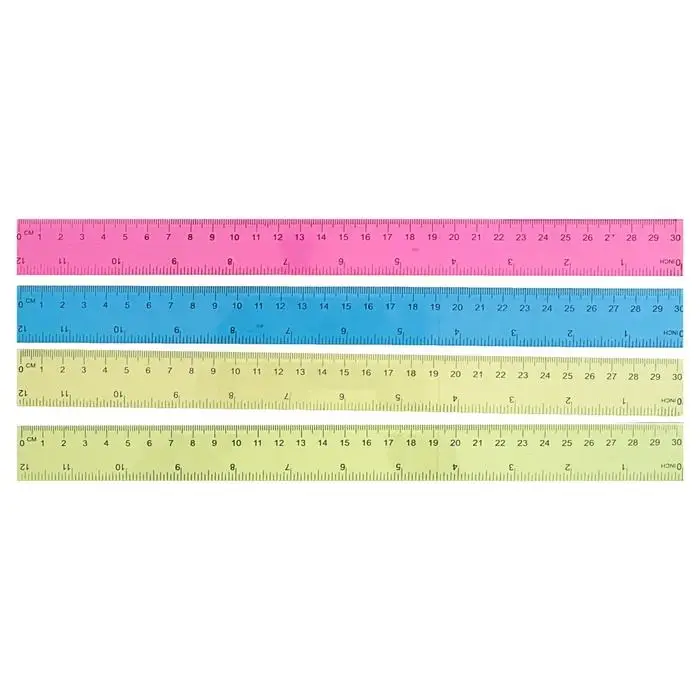 Линейка пластиковая Calligrata, 30 см, двухсторонняя шкала, МИКС