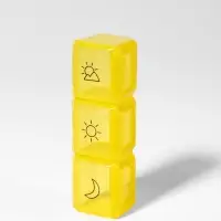 Таблетница - органайзер &laquo;Неделька&raquo;, съёмные ячейки, утро/день/вечер, 17.4&times;8.2&times;2.5 см, 7 контейнеров по 3 секции, разноцветная