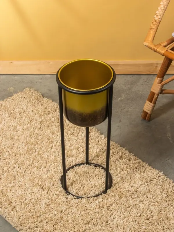 Кашпо на подставке  Кашпо на подставке "Арабика" железо 21х21х54 см