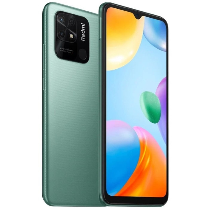 Смартфон Xiaomi Redmi 10C RU, 6.71 Смартфон Xiaomi Redmi 10C RU, 6.71", IPS, 4 Гб, 128 Гб, 50 Мп, 5 Мп, 5000 мАч, NFC, зелёный