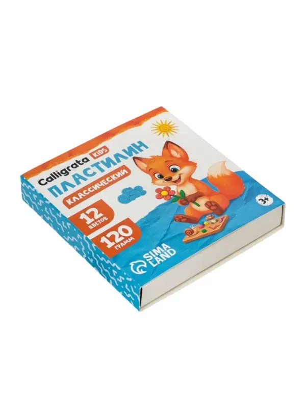 Пластилин &laquo;Calligrata kids: классический&raquo;, 12 цветов, 120 г