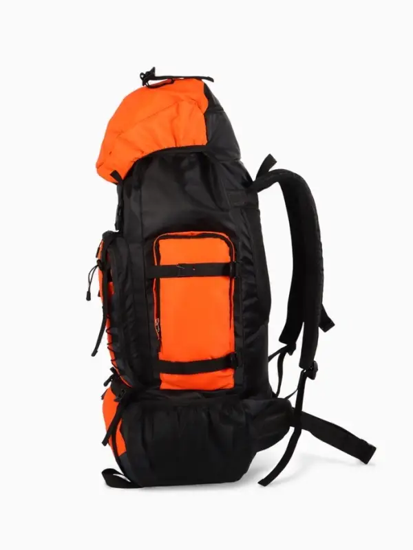 Рюкзак туристический, 90 литров, 6 наружных карманов, шнуровка, оранжевый