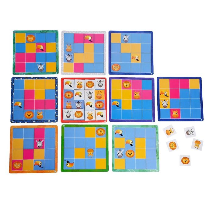 Настольная игра на логику «В мире Африки», 1 игрок, 3+ Настольная игра на логику «В мире Африки», 1 игрок, 3+